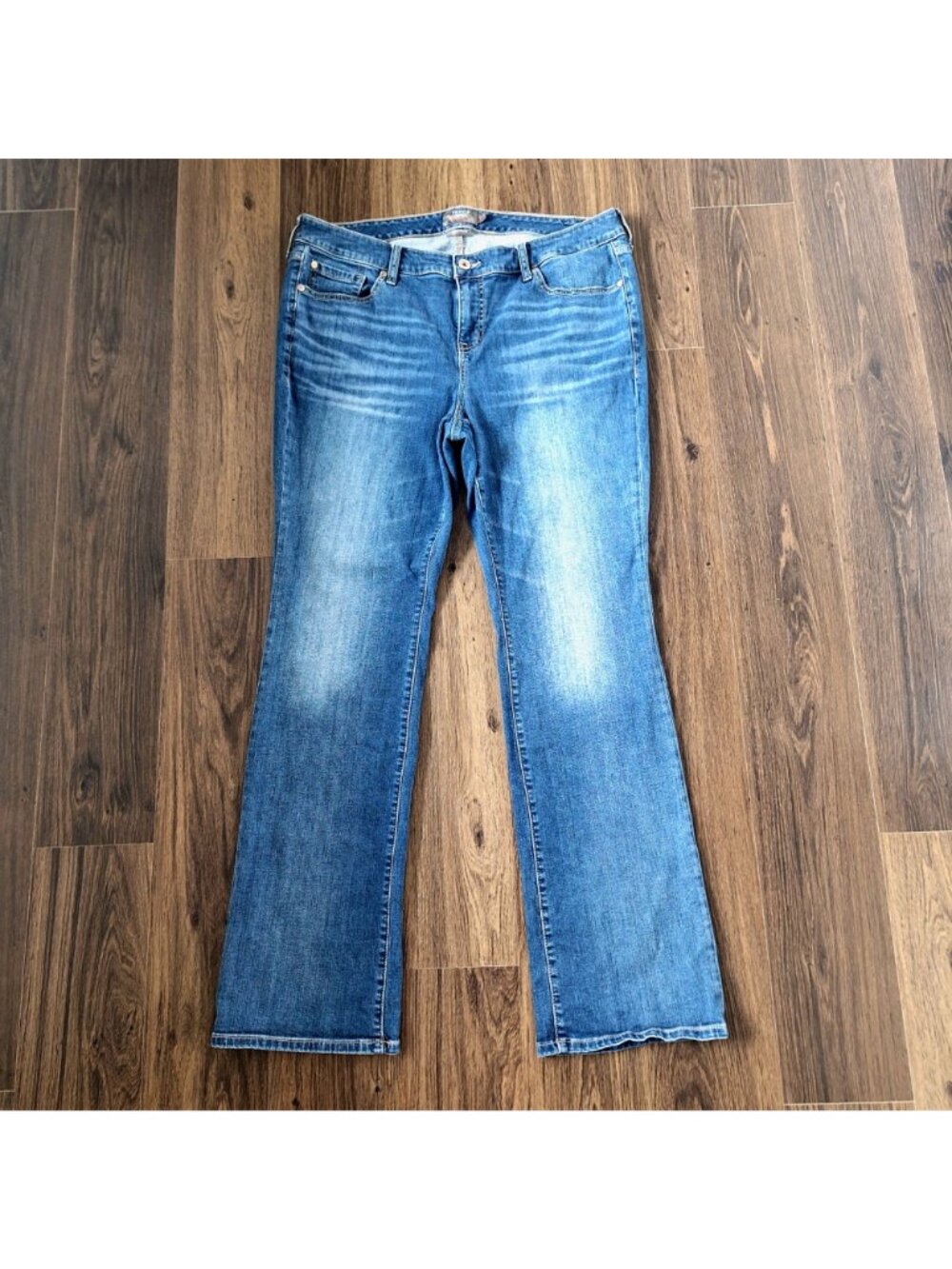 💙 Torrid Tall Mid Rise Slim Boot Vintage Stretch Jeans Size 18T Cowgirl Country - Picture 8 of 8